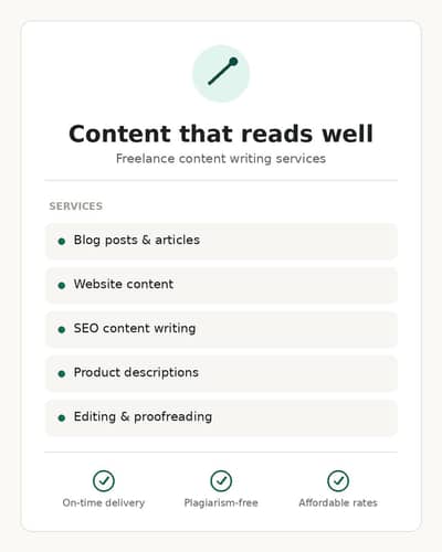 Professional Content Writer Available for Freelance Projects