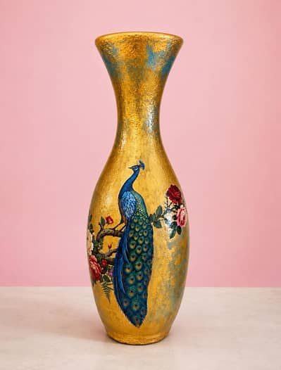 Decopage Hand Painted Clay Pots