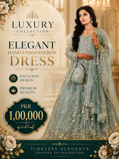 Elegant Luxury hand embroidered Dress | Premium Party Wear Collection