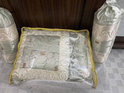 bridal bedsheet set with pillows. . .