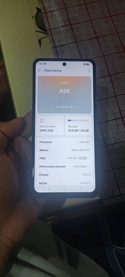 OPPO A58 for sale with box