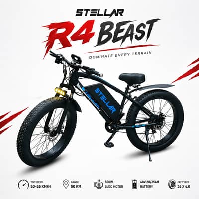 R4 Beast | Electric Cycle | Speen 50km/hr | Range 55km | paddle assit
