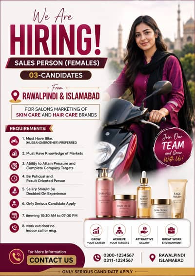 MALE/FEMALE REQUIRED FOR SALES OUTDOOR. READ ADD BELOW