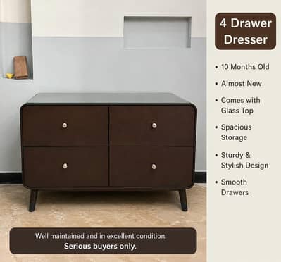 4-Drawer Dresser for Sale – Almost New