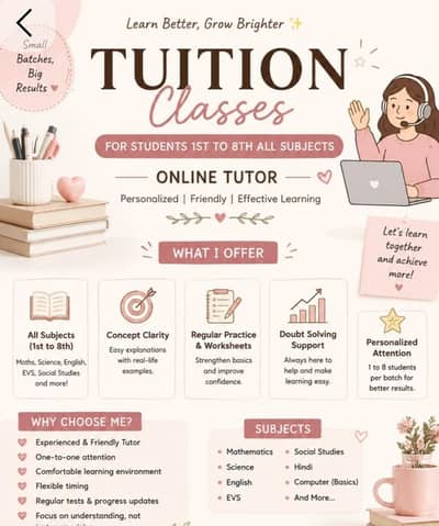 female online tuition classes