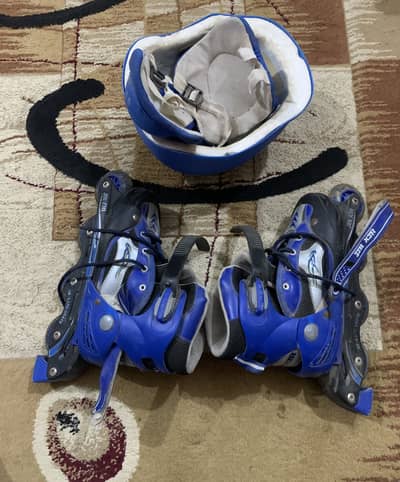 Skating shoes along with proper safety gears