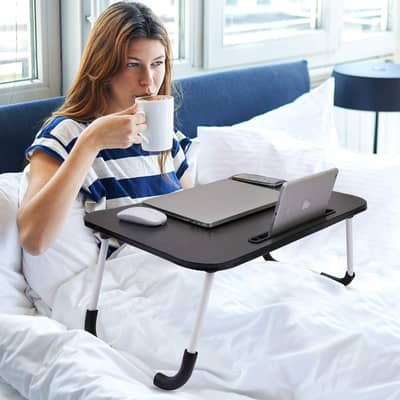 Folding Laptop Table – Portable Bed & Office Desk