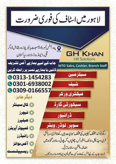 Salesmen | chef | security guard | driver | sweeper | loader | waiter