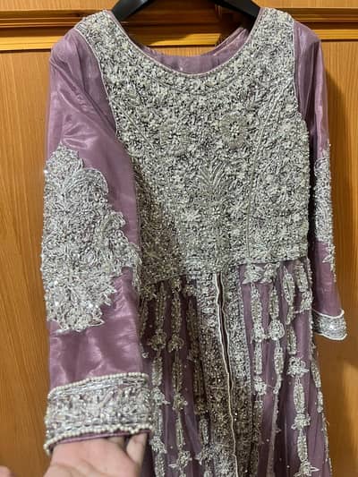 Lavender Purple Embroidered Party Wear Dress – Worn Once