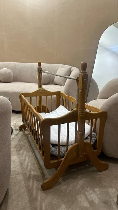 Baby Cot/ Cradle ( Wooden + Iron )