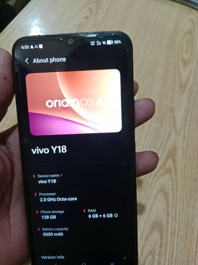 Vivo Y18 6+6 128Gb
