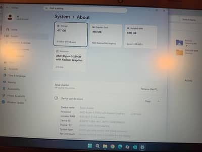 Hp laptop amd series with amd grapic condition only use in office work
