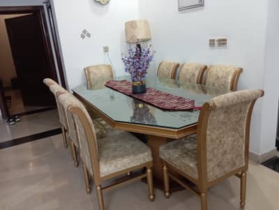 8 seater dining set in pure wood