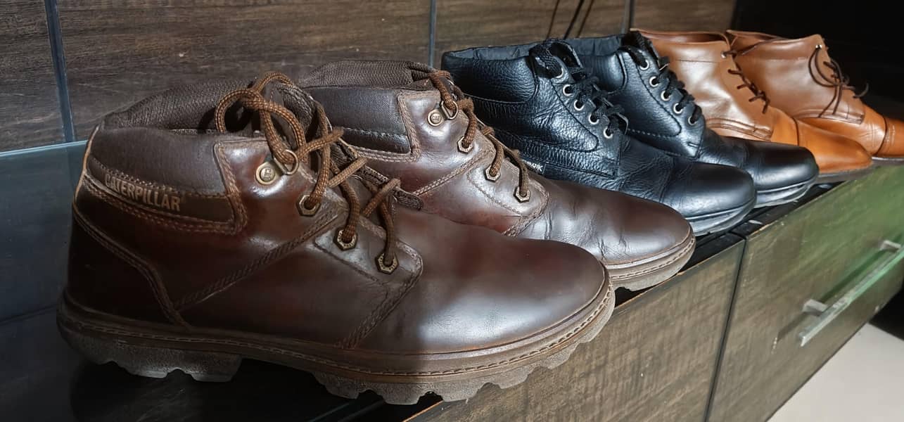 leather anke   boot 3 pairs 3