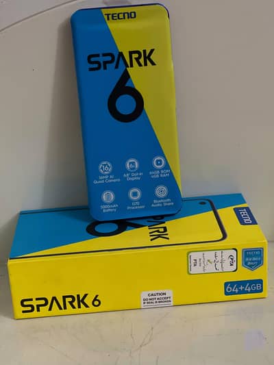 Tecno Spark 6 4GB 64GB | HELIO G70 | 5000MAH | BOX AVAILABLE