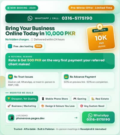 Business Websites/Mobile Websites/Property and Tutor Websites