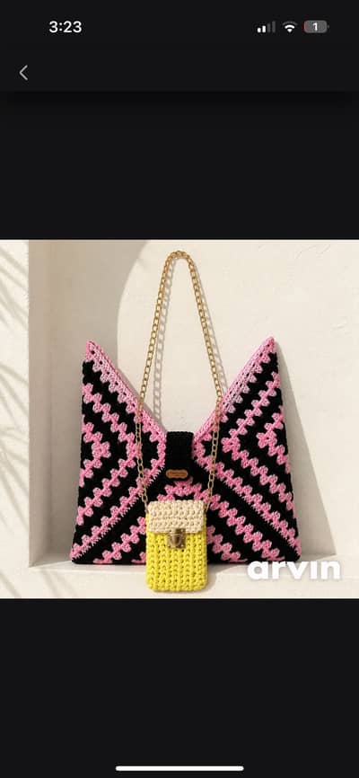 Handmade crochet bags any colour of your choice