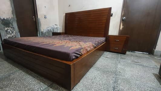 king size bed with2 side tables and dressing table  6seater sofa set