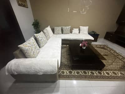 L-Shape Sofa Set for Sale – Light Khaki Beige – Rs. 35,000