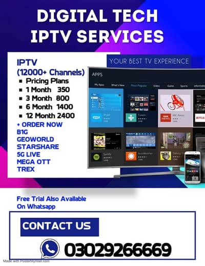 OPPLEX TV IPTV Live TV Channels  / For Android & Smart LED