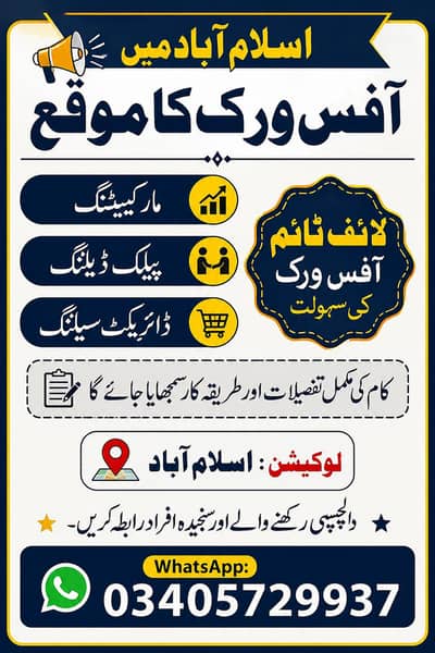 office Work Opportunity marketing public dealing selsmane
