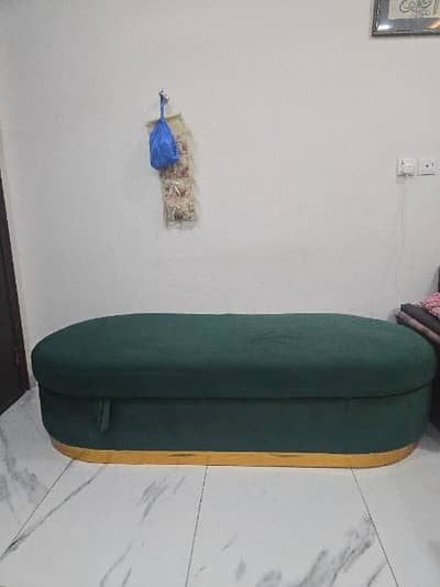 Green 2-Seater Sofa Set + Dewan - Excellent Condition