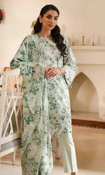 3pc printed lown suit cod karachi