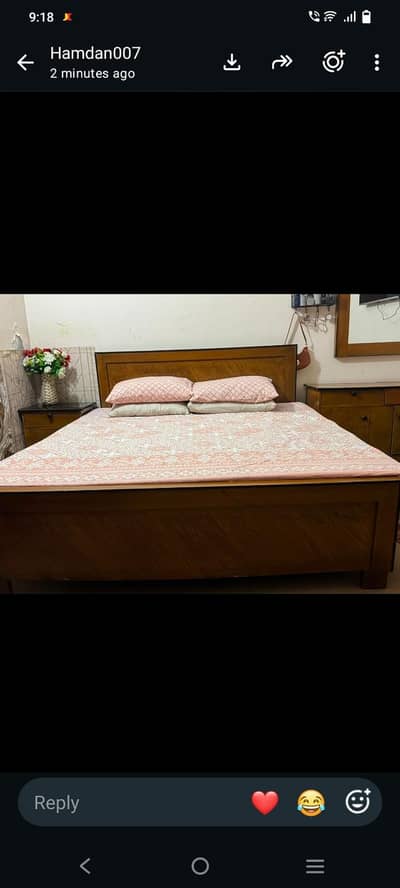 bed set with dresser side tables with matress
