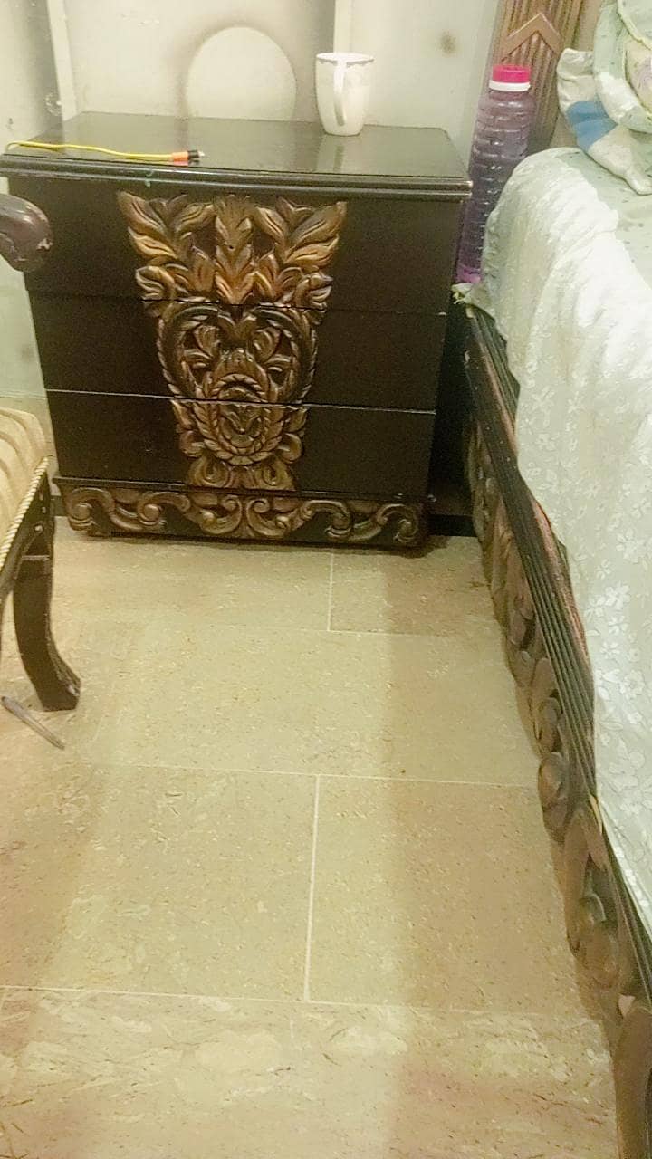 bed with two side tables 0