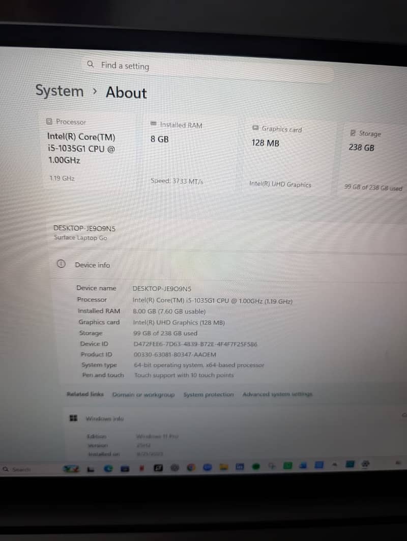 microsoft surface laptop 3
