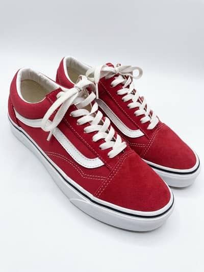 Vans OLD SKOOL sneakers red unisex size uk 8.5