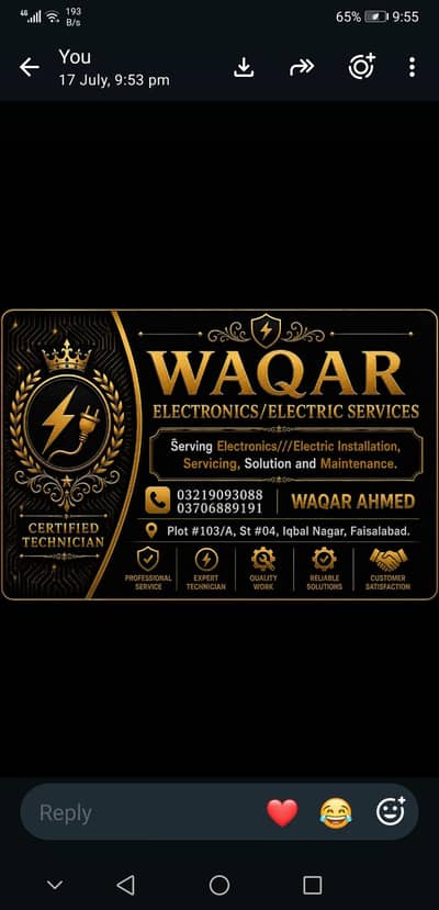 Electric and Home appliances repairing.