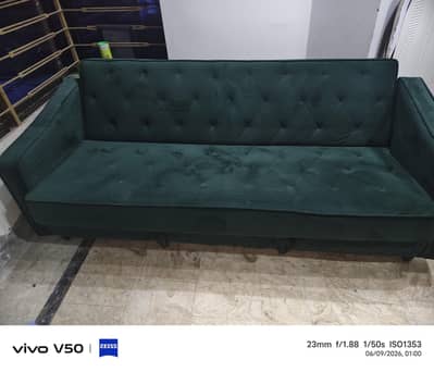 Diamond wood Sofa cum bed slightly used