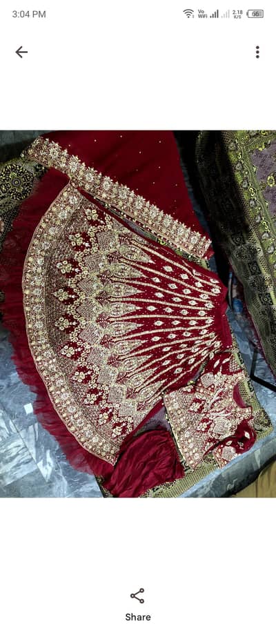 Bridal lehnga deep red color most beautiful