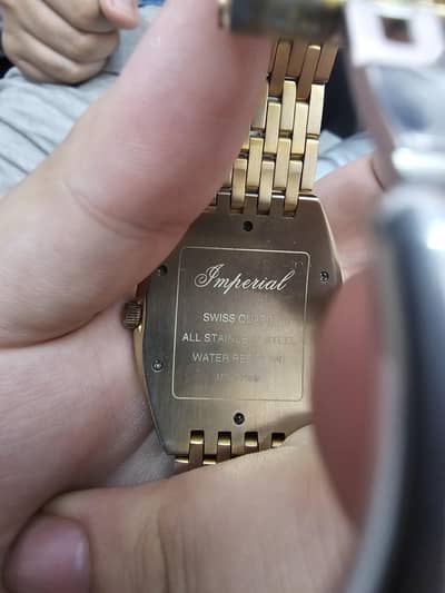 Imperial Swiss Quartz Sapphire Watch – Gold Tone – Original