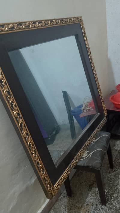 wall and dressing mirror