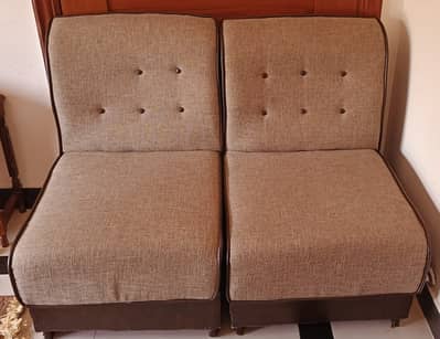 2 Pc single seater sofa