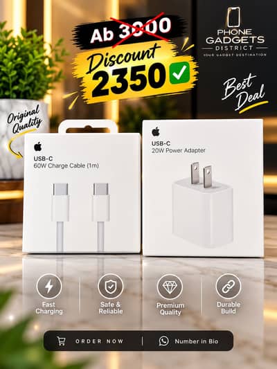Apple 20w adopter with wire