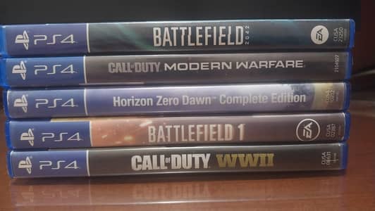 Call of duty MW1,WW2 BattleField 2042 and 1, Horizon Zero dawn