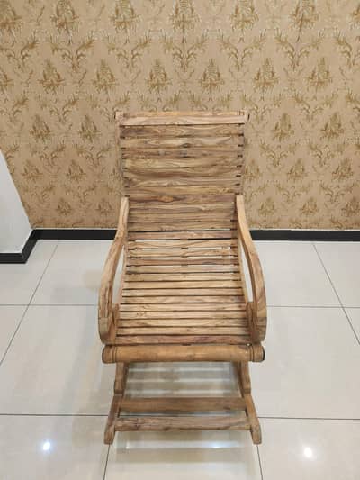 Large size Rocking chair in Pure Tali wood in natural color