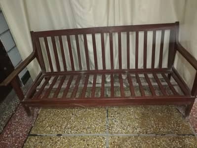 structure of wooden sofa