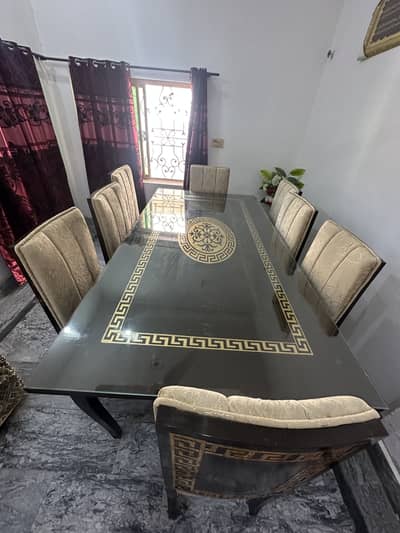 Premium 8 Seater Dining Table Set – 8 Chairs – Like New, Unused