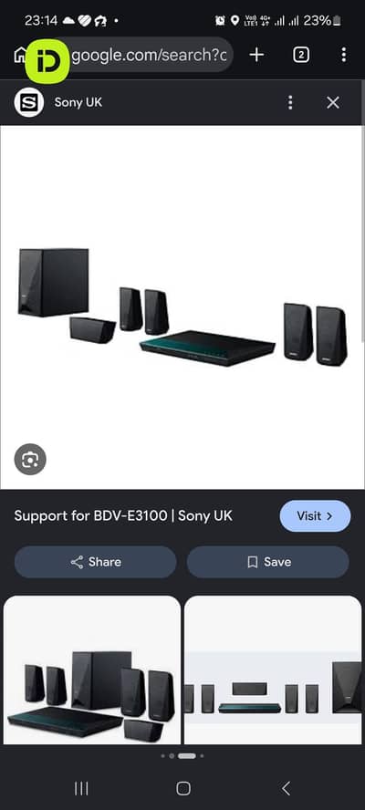 sony home theater e 3100