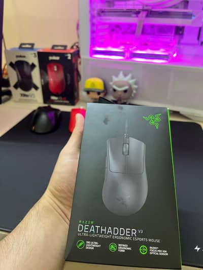 Razer deathadder v3 wired 8k polling almost new