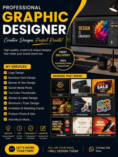 Professional Graphic Designer | Logo, Poster & Social Media Design