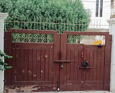 Wooden + iron Doube heavy duty main gate