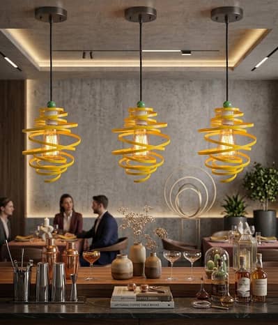 3 Of Sets Design Ceiling Bulb Holder for Home & Cafe Decor