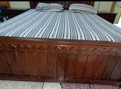 wooden bed