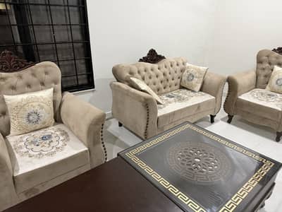 7 seater sofa set with table