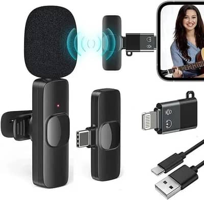 Wireless MIC Type C / IOS K8 Wireless Microphone Vlogging And Live
